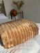 "Shar Pei" throw blanket, warm beige, velour, euro size