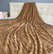 "Shar Pei" throw blanket, warm beige, velour, euro size