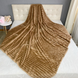 "Shar Pei" throw blanket, warm beige, velour, euro size