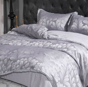 MT5-L Постільна білизна L&M Home №10, сірий жаккард-сатин, двоспальний комплект MT5-L-10-d фото