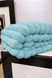 copy_"Shar Pei" throw blanket, mint blue, velour, euro size
