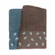 Leaf Bath Towel, 70&times;140 cm, Terry Cotton, Chocolate, China