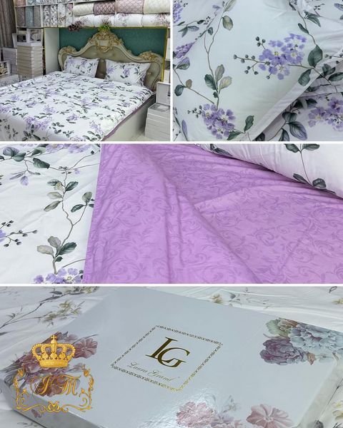 LG-5 Постельное белье с летним одеялом, сатин, семейный LG-5-6-f/b фото