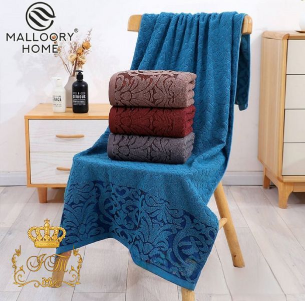 Ornament Bath Towel, 70&times;140 cm, Terry Cotton, Graphite, China
