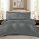 Graphite Stripes Satin Bedding Set No13 Primăvara, Euro Size