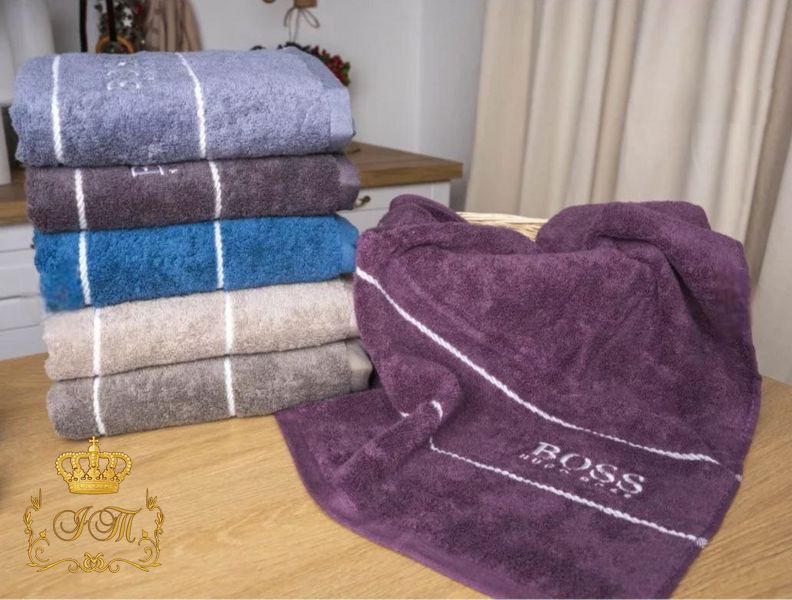 Hugo Boss, Полотенце для бани, 70&times;140 см, махра, графит, Китай BT-T-45 фото