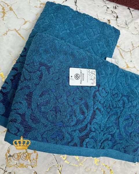 Ornament Bath Towel, 70&times;140 cm, Terry Cotton, Sea Wave, China