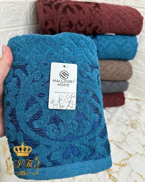 Ornament Bath Towel, 70&times;140 cm, Terry Cotton, Sea Wave, China