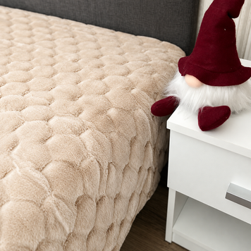 Blanket "Chinchilla Drop", Latte, Euro Size