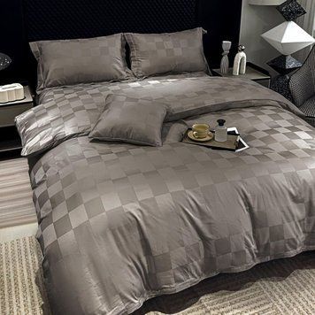 MT5-L Постільна білизна L&M Home №6, графіт жаккард-сатин, двоспальний комплект MT5-L-06-d фото
