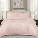 Cappuccino Stripes Satin Bedding Set No3 Primăvara, Double Size
