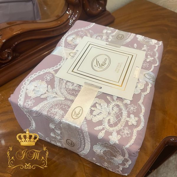 &ldquo;Ajour&rdquo; Bedding Set, Dusty Rose, Satin, Euro Size