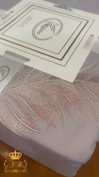 &ldquo;Feather&rdquo; Bedding Set, Dusty Rose, Satin, Euro Size