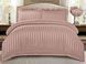 Mocha Stripes Satin Bedding Set No16 Primăvara, Double Size