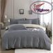 Flannel Bedding Set №1, double size, graphit/light grey