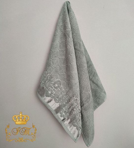 Рушник для обличчя BEKI Ромб 50&times;90 см &ndash; велюровий жаккард, 100% бавовна, Узбекистан FT-T-15 фото