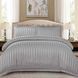Grey Stripes Satin Family Bedding Set No4 Primăvara