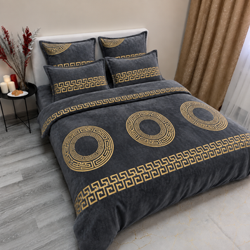 CROWN, Velour Bed Linen, Euro Size