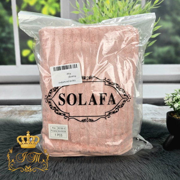 Sauna Towel &ldquo;Stripes&rdquo;, Microfiber, Powder