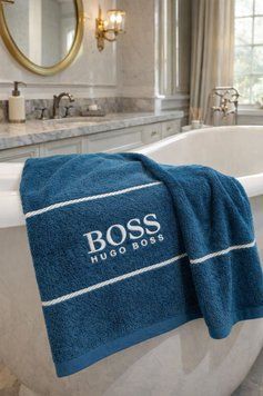 Hugo Boss, Рушник для обличчя, 50&times;100 см, махра, синій, Китай FT-T-50 фото