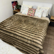 Faux Fur Blanket "Sable" №2, Beige