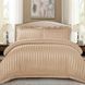 Cappuccino Stripes Satin Bedding Set No2 Primăvara, Double Size