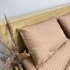 Cappuccino Stripes Satin Bedding Set No2 Primăvara, Double Size