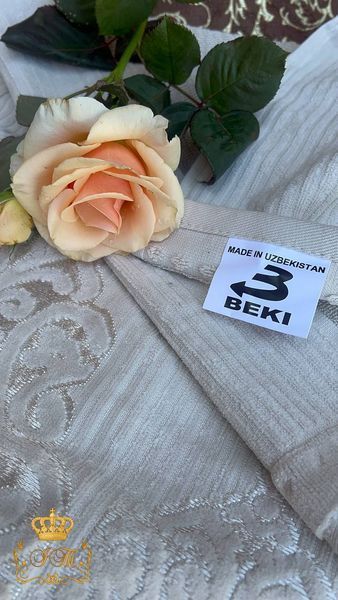 Рушник для обличчя BEKI Смужка 50&times;90 см &ndash; велюровий жаккард, 100% бавовна, Узбекистан FT-T-19 фото