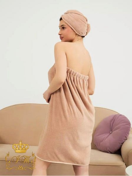 Women's sauna set "Bouquet", bej
