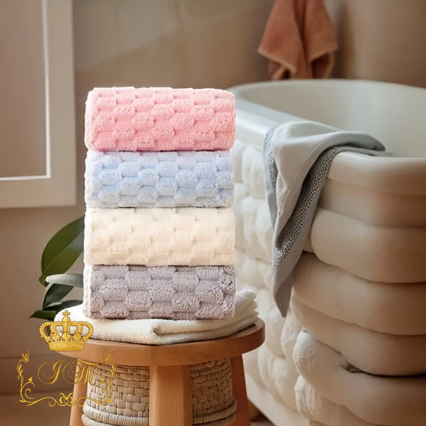 "3D Honeycomb" Face Towel, 50x90 cm, Mint Microfiber, China