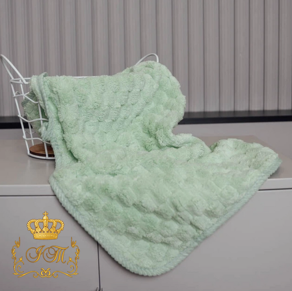 "3D Honeycomb" Face Towel, 50x90 cm, Mint Microfiber, China