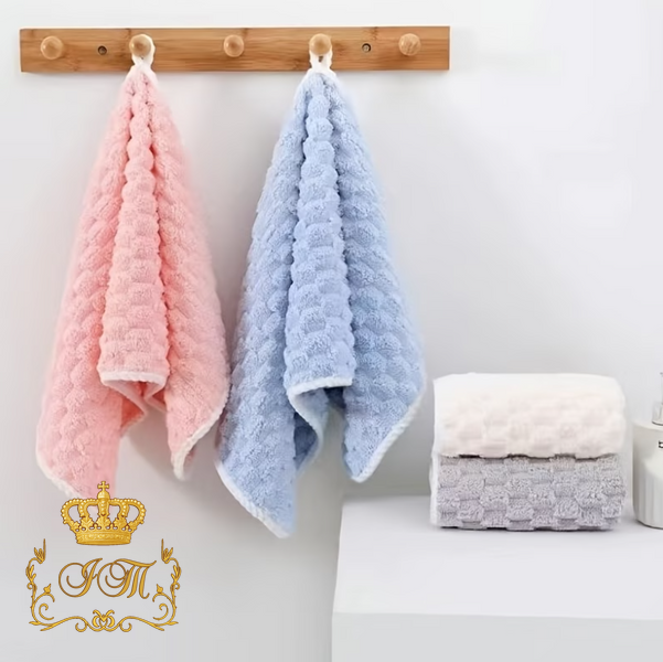 "3D Honeycomb" Face Towel, 50x90 cm, Mint Microfiber, China