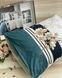 MANOLYA blue stone, Bed Linen with 4 Pillow Cases, Ranforce, Euro Size