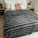 Faux Fur Blanket "Sable" №3, Graphite