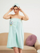 Women's sauna set "Bouquet", mint