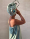 Women's sauna set "Bouquet", mint