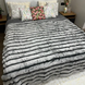 Faux Fur Blanket "Sable" №5, Light Grey