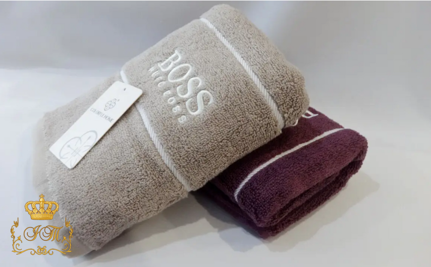 Hugo Boss, Рушник для обличчя, 50&times;100 см, махра, беж, Китай FT-T-53 фото