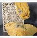 Women's sauna set "Bouquet", yellow