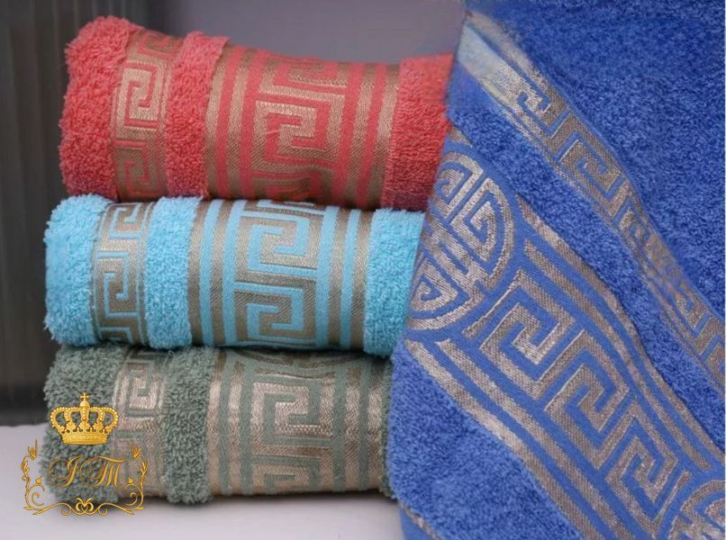 Медальон Versace, Полотенце для лица лица, 50&times;100 см, махра, синий, Китай FT-T-54 фото