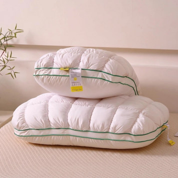Dual-Chamber Pillow &ldquo;Pineapple Bun / Marshmallow&rdquo;, White, 48&times;74 cm, Koloco