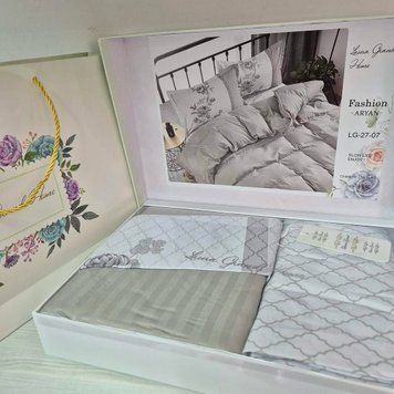 LG-27 Laura Grand Bed Linen, Satin, Euro Set