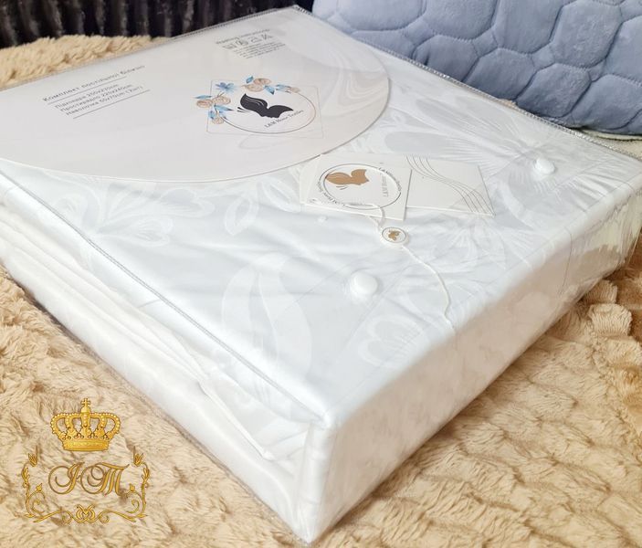 MT6-L Постільна білизна L&M Home №4, білий жаккард-сатин, єврокомплект MT6-L-04-e фото