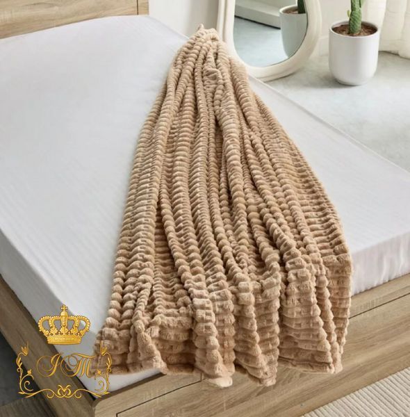 Plaid &ldquo;Sharpei-H&rdquo;, Velsoft, Light Bej, Single Size