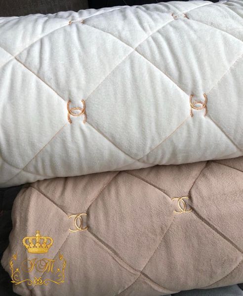 Chanel, Покривало велюр, крем, полуторний розмір CH-01/s фото