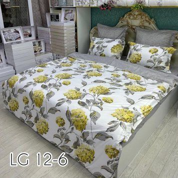 LG-12 Laura Grand Bed Linen with 4 Pillow Cases, Satin, Euro Size