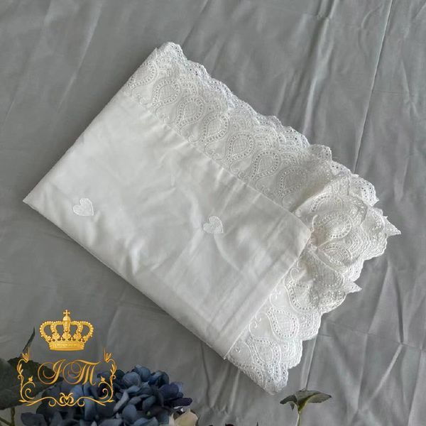 WH-61 Laura Grand 4 Seasons Bed Linen, white Satin, Euro Size