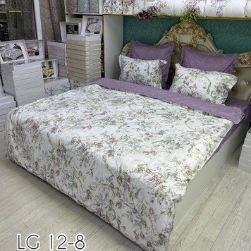 LG-12 Laura Grand Bed Linen with 4 Pillow Cases, Satin, Euro Size