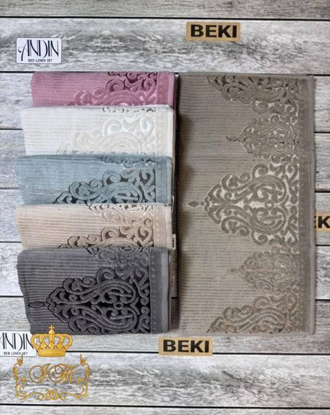 Рушник для бані BEKI Ромб 70&times;140 см &ndash; велюровий жаккард, 100% бавовна, Узбекистан BT-T-12 фото