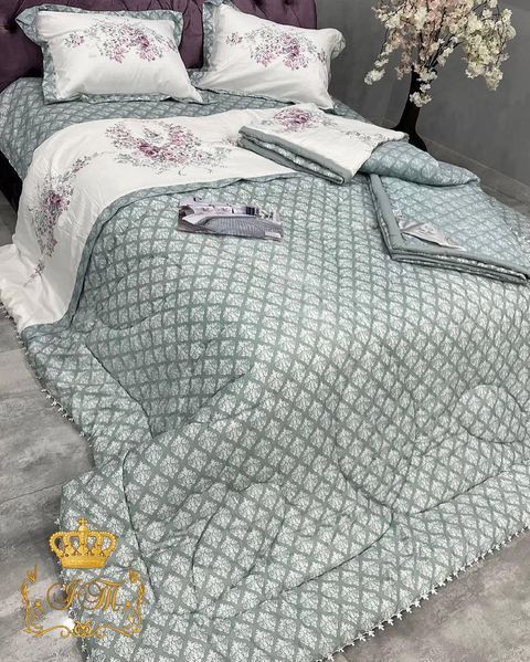 LG-8 Bed Linen with Summer Quilt, Satin, Euro Set